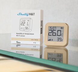 Датчик влажности и температуры Shelly Plus H&T WiFi Gen3 Mocha цена и информация | Датчики | hansapost.ee