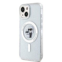 Karl Lagerfeld KLHMP15SHGKCNOT iPhone 15 6.1" transparent hardcase Karl&Choupette Glitter MagSafe цена и информация | Чехлы для телефонов | hansapost.ee