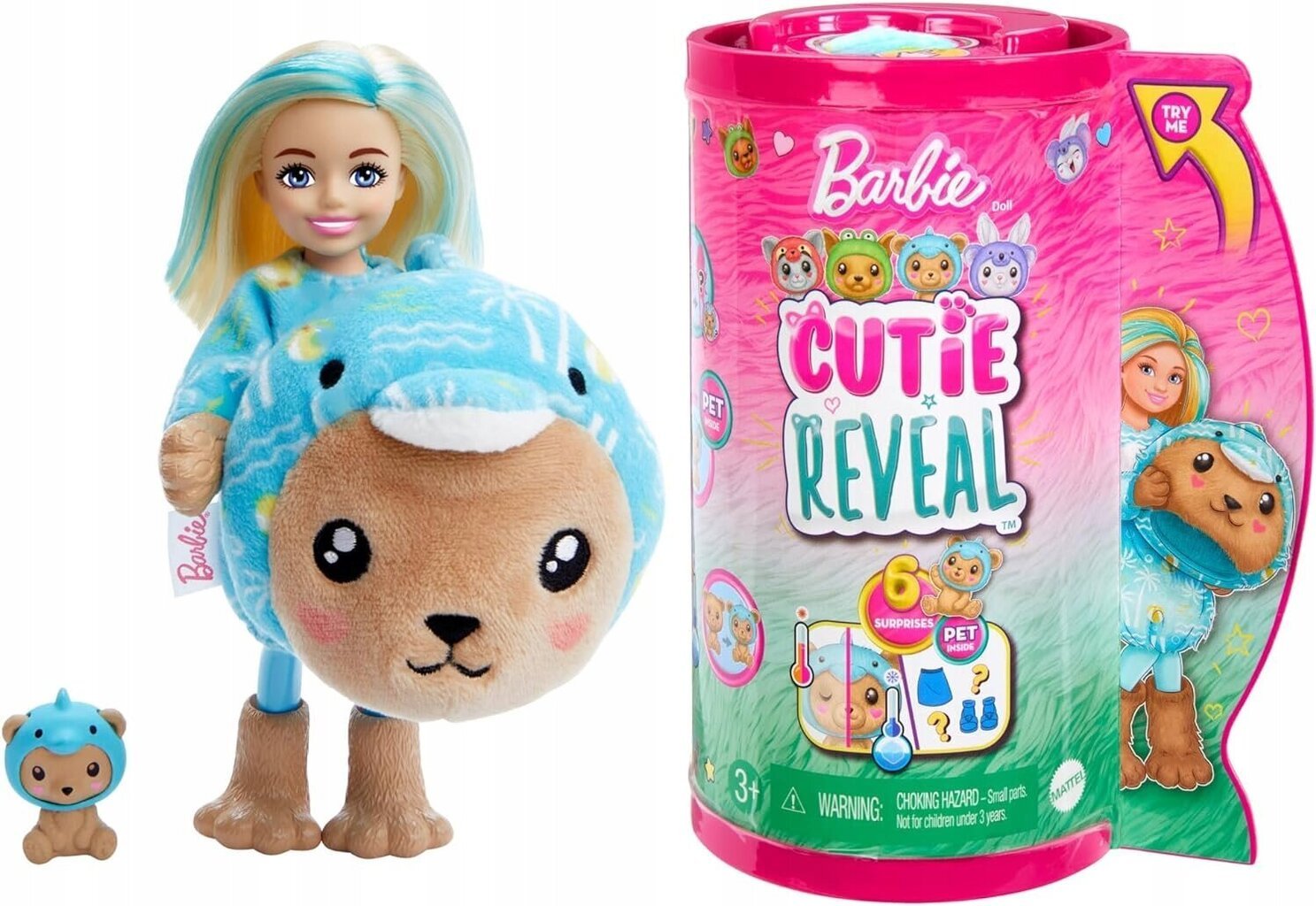 Nukukomplekt delfiiniga Čelsės Barbie Cutie Reveal hind ja info | Mänguasjad tüdrukutele | hansapost.ee