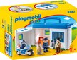 9382 PLAYMOBIL® 1.2.3, Politseijaoskond цена и информация | Klotsid ja konstruktorid | hansapost.ee