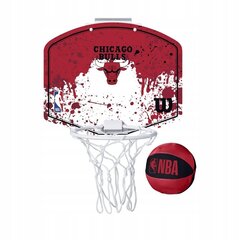 Minikorvpallilaud palliga Wilson NBA Team Chicago Bulls, 30x25 cm hind ja info | Korvpallilauad seintele | hansapost.ee