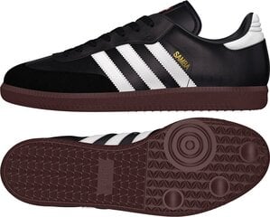 Футбольные бутсы Adidas Samba IN, размер 46 2/3, черный цвет цена и информация | Футбольные бутсы | hansapost.ee