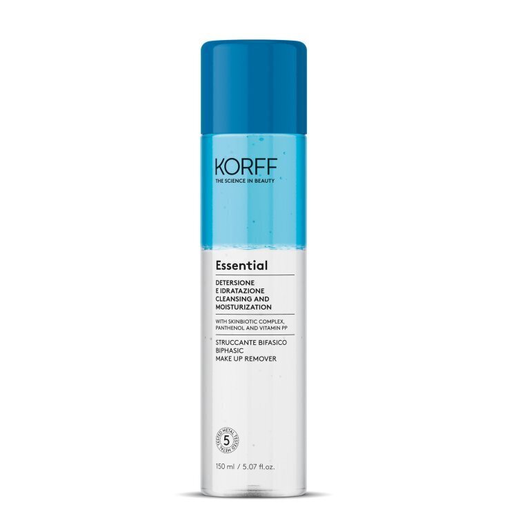 Korff Essential kahefaasiline meigieemaldaja, 150 ml hind ja info | Näopuhastusvahendid | hansapost.ee