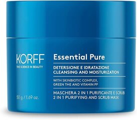 Korff Essential 2in1 puhastav ja kooriv näomask, 50 ml hind ja info | Korff Parfüümid, lõhnad ja kosmeetika | hansapost.ee