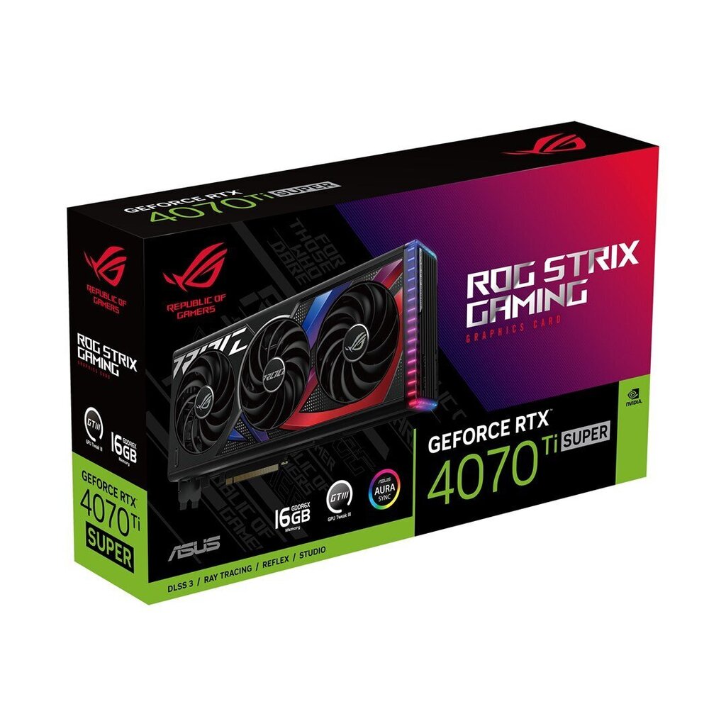 Asus ROG Strix GeForce RTX 4070 Ti Super (ROG-STRIX-RTX4070TIS-16G-GAMING) hind ja info | Videokaardid | hansapost.ee