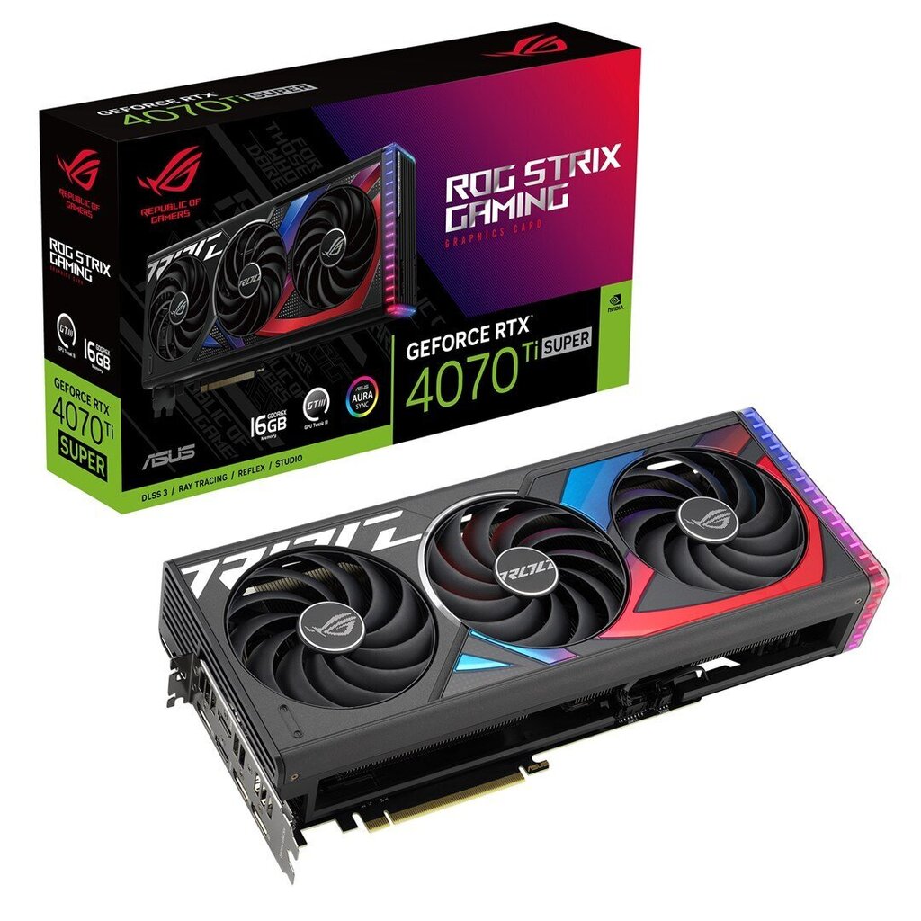 Asus ROG Strix GeForce RTX 4070 Ti Super (ROG-STRIX-RTX4070TIS-16G-GAMING) цена и информация | Videokaardid | hansapost.ee