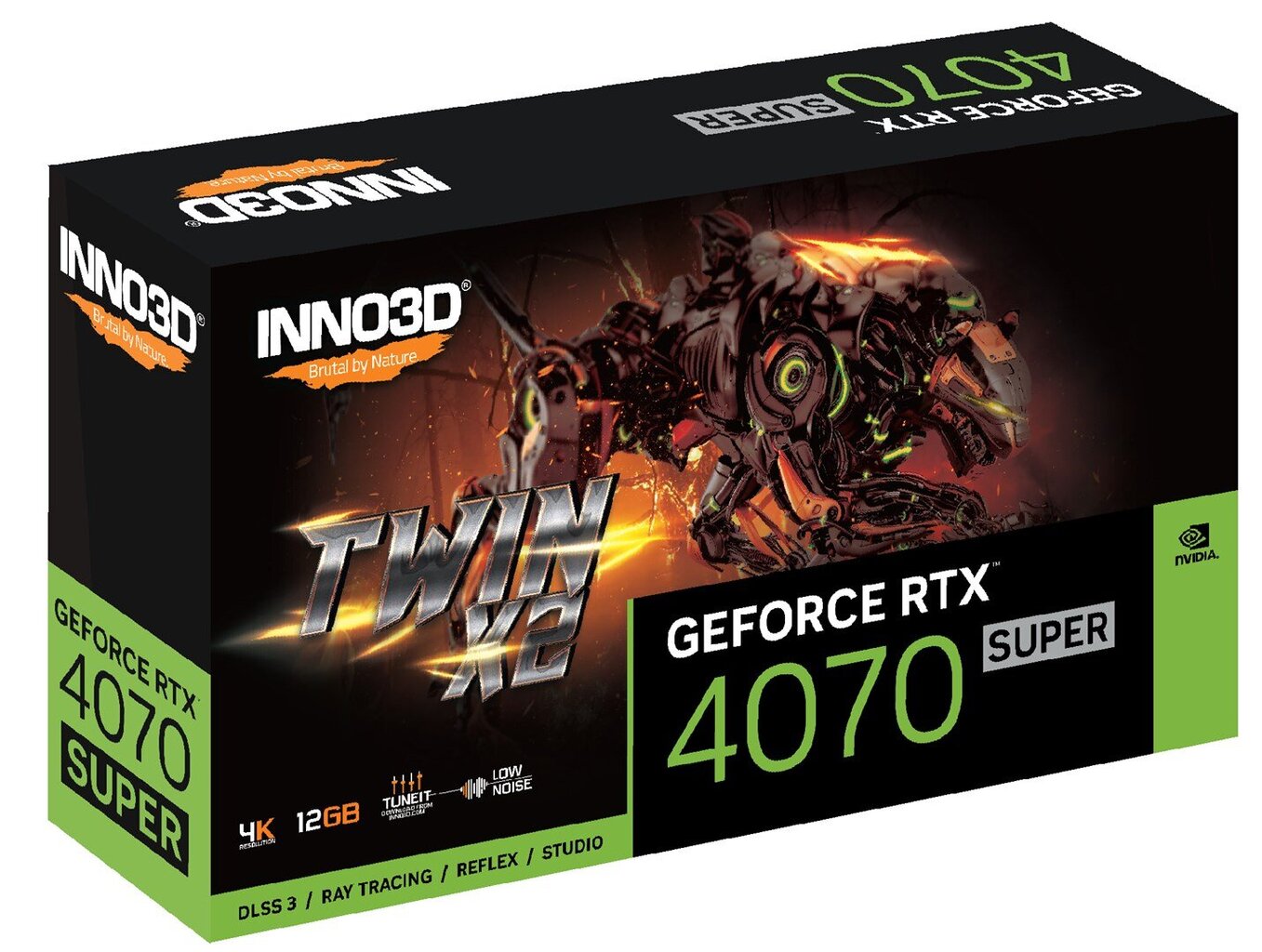 Inno3D GeForce RTX 4070 Super Twin X2 (N407S2-126X-186162N) hind ja info | Videokaardid | hansapost.ee