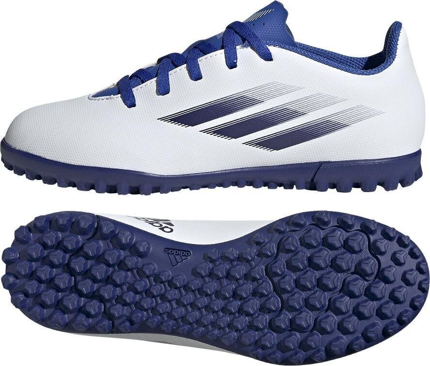 Adidas Jalgpallijalatsid meestele speedflow.4 TF GW7533 Turf, valge цена и информация | Putsad ja muud jalgpallijalatsid | hansapost.ee