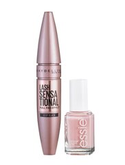 Maybelline kosmeetikakomplekt: ripsmetušš, 9,5 ml + küünelakk, 13,5 ml hind ja info | Lauvärvid, ripsmetušid ja silmapliiatsid | hansapost.ee