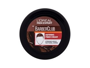 Крем для волос L&#39;Oréal Paris Men Expert Barberclub Defining Fiber Cream для мужчин, 75 мл цена и информация | Средства для укладки | hansapost.ee