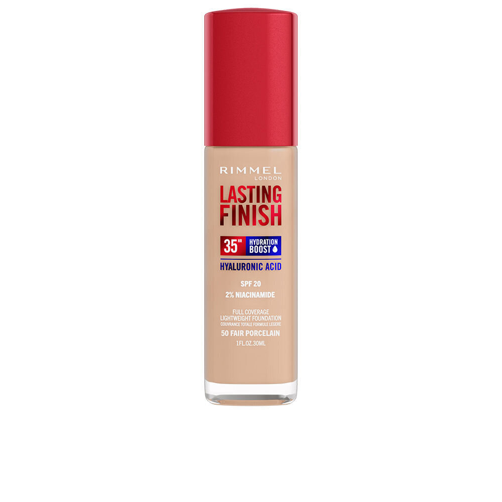 Foundation Lasting Finish Rimmel London, 050 Fair Porcelain, 30 ml hind ja info | Jumestuskreemid ja puudrid | hansapost.ee