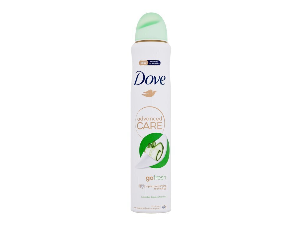 Antiperspirandid Dove Advanced Care Go Fresh Kurk &amp; Roheline Tee, 200 ml hind ja info | Deodorandid | hansapost.ee