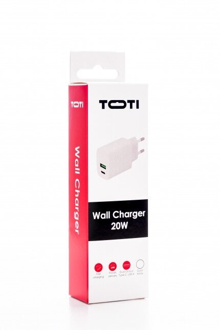 Seek Toti 20W Type-C + Usb A цена и информация | Laadijad mobiiltelefonidele | hansapost.ee