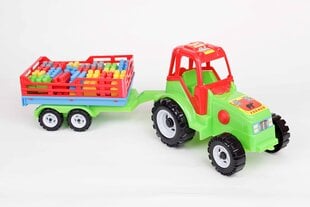Трактор с прицепом и блоками Lean Toys цена и информация | Игрушки для мальчиков | hansapost.ee