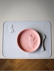 Silikoonist söögialus Moomin Silicone, hall, 4+ kuud hind ja info | Moomin Lastekaubad ja beebikaubad | hansapost.ee