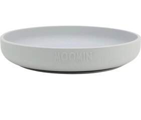 Силиконовая тарелка Moomin Silicone, серый цвет, 4+ месяца цена и информация | Детская посуда, контейнеры для молока и еды | hansapost.ee