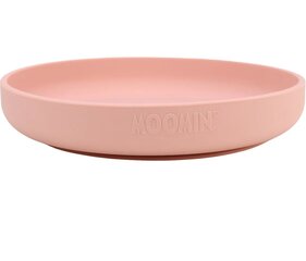 Silikoonist taldrik Moomin Silicone, roosa, 4+ kuud цена и информация | Детская посуда, контейнеры для молока и еды | hansapost.ee