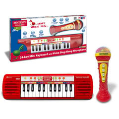 Детское пианино с микрофоном Bontempi, красный цвет цена и информация | Развивающие игрушки для детей | hansapost.ee