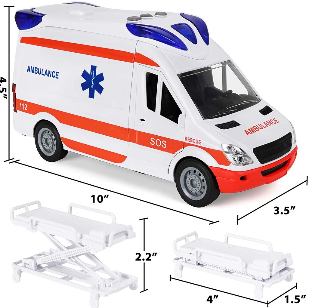 Mänguasi kiirabiauto heli ja valgusega "Beautiful City", 3+ цена и информация | Mänguasjad poistele | hansapost.ee