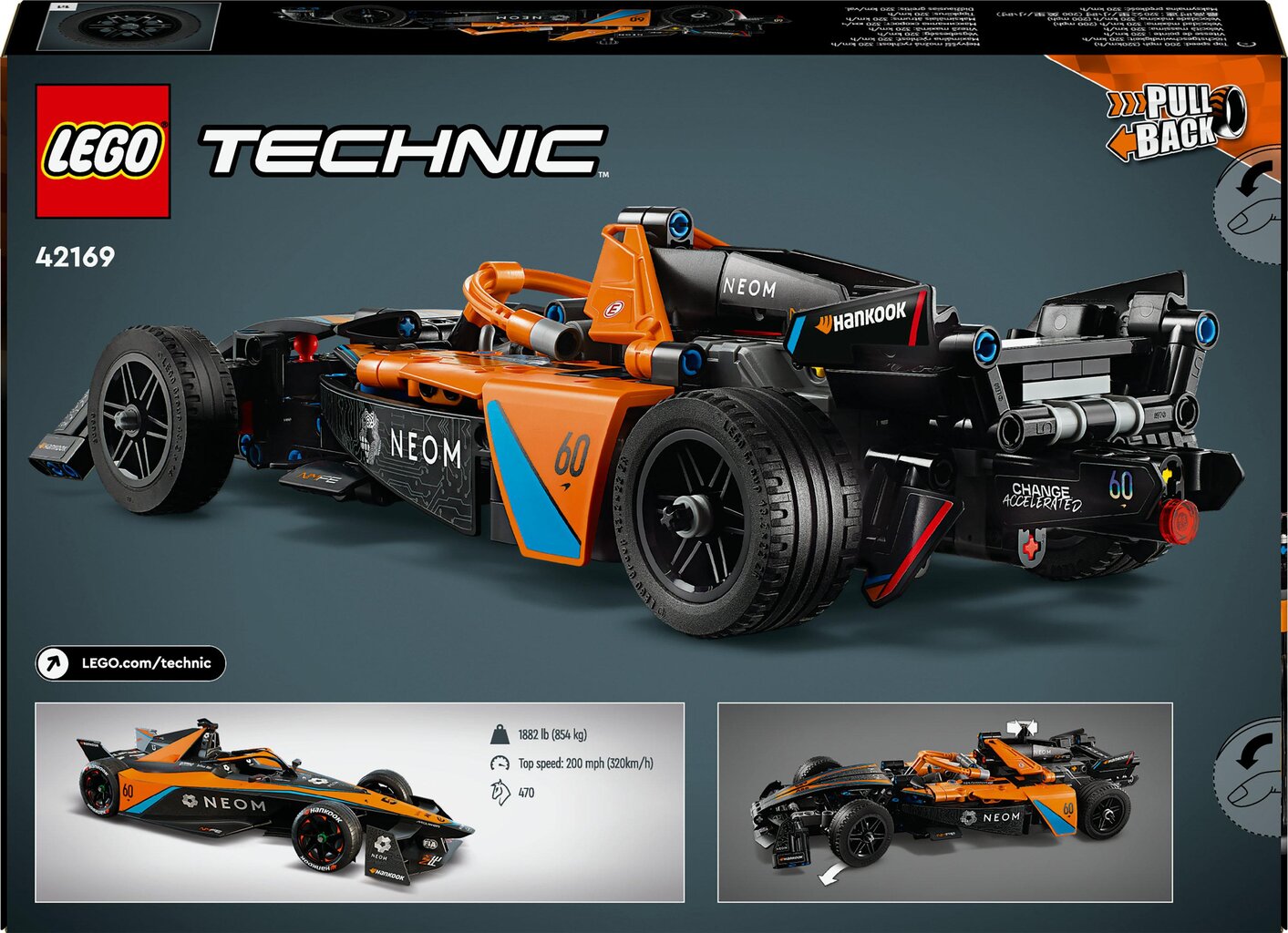 42169 LEGO® Technic NEOM McLaren Formula E Race Car цена и информация | Klotsid ja konstruktorid | hansapost.ee