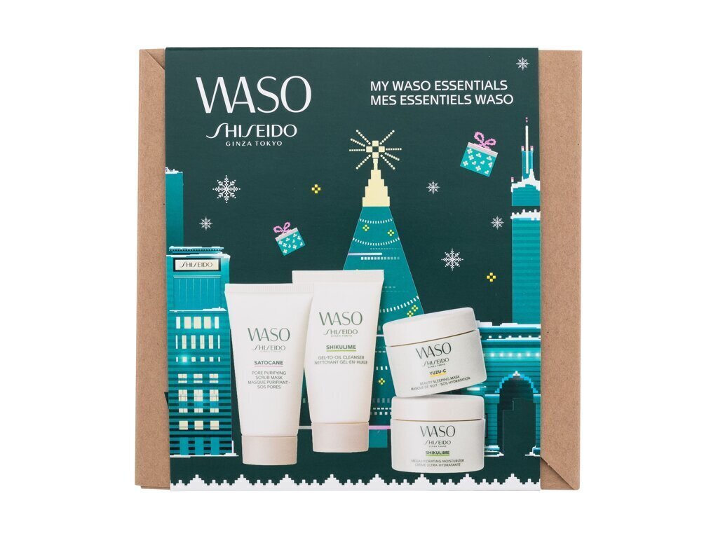 Shiseido Waso Holiday Kit: puhastusvahend, 30 ml + kreem, 15 ml + mask, 15 ml + mask, 30 ml цена и информация | Näopuhastusvahendid | hansapost.ee