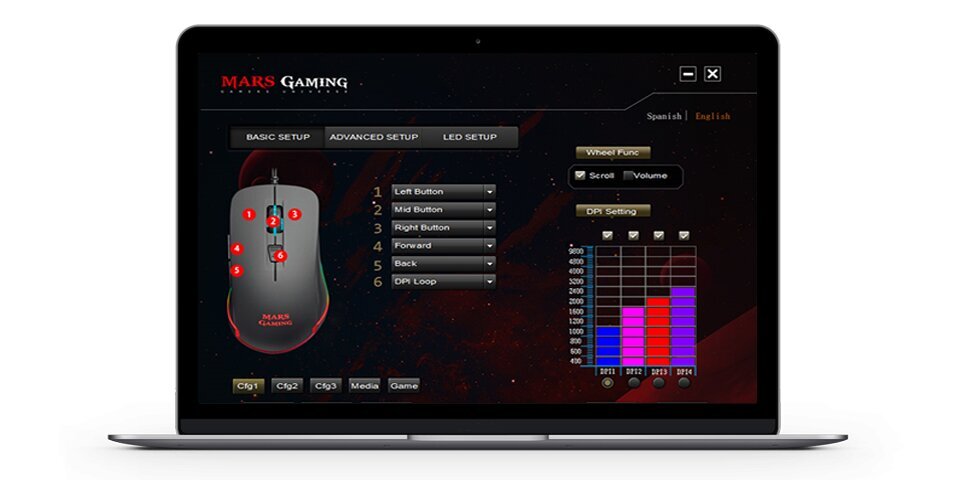 Mars Gaming MCPPRO Combo 3in1 Spēļu pele ar austiņām un paliktni RGB / 9800 DPI / USB 7.1 / 780x300mm цена и информация | Arvutihiired | hansapost.ee