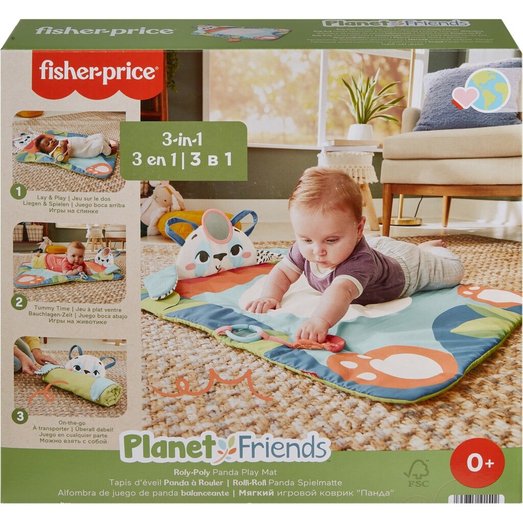 Mängumatt Fisher-Price Rolli-Roll Panda цена и информация | Beebide mänguasjad | hansapost.ee