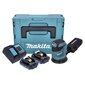 Makita DBO 180 SYJ akuga ekstsentriline lihvmasin 18 V 125 mm + 2x aku 1,5 Ah + laadija + Makpac цена и информация | Lihvmasinad | hansapost.ee