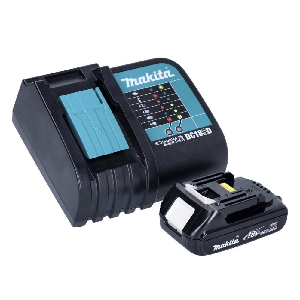 Makita DBO 180 SY1J akuga ekstsentriline lihvmasin 18 V 125 mm + 1x aku 1,5 Ah + laadija + Makpac цена и информация | Lihvmasinad | hansapost.ee