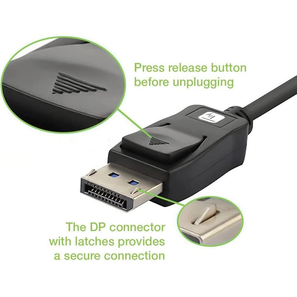 DisplayPort 2.1 4K*120Hz 54G 5m DP-DP M/M hind ja info | Juhtmed ja kaablid | hansapost.ee