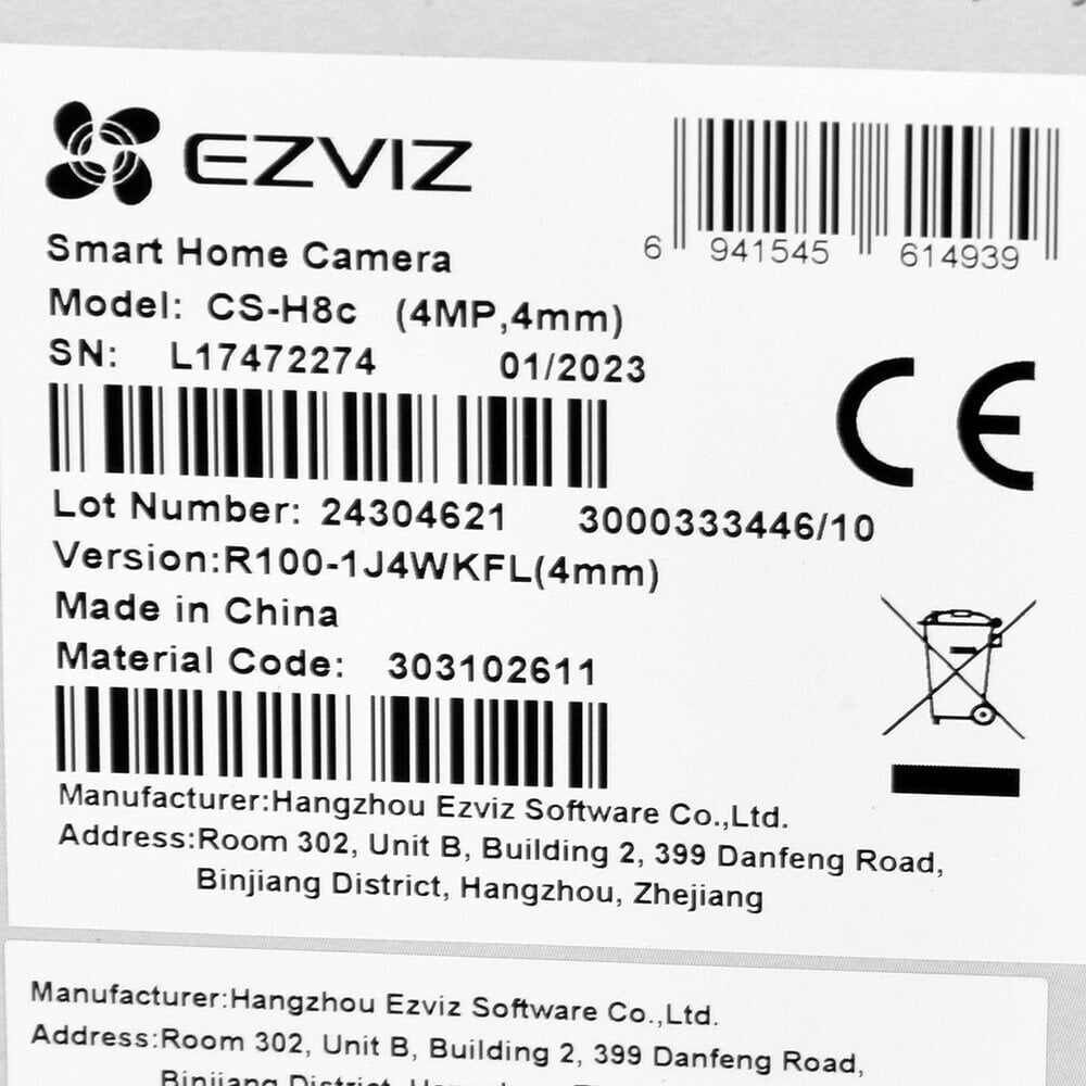 IP-kaamera Ezviz H8C 4 MP 2K hind ja info | Valvekaamerad | hansapost.ee