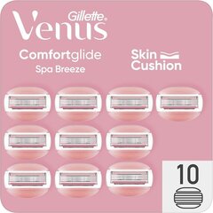 Бритвенные головки Gillette Venus Comfortglide Spa Breeze для женщин, 10 шт. цена и информация | Средства для бритья | hansapost.ee