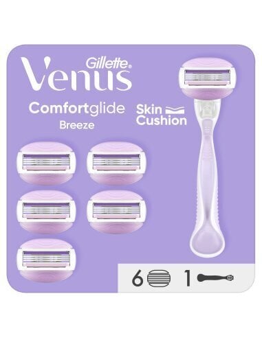 Varuterad Gillette Venus Comfortglide Breeze naistele, 6 tk. hind ja info | Raseerimisvahendid | hansapost.ee