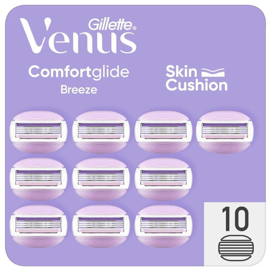 Varuterad Gillette Venus Comfortglide Breeze naistele, 10 tk. цена и информация | Raseerimisvahendid | hansapost.ee