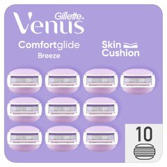 Бритвенные головки Gillette Venus Comfortglide Breeze для женщин, 10 шт. цена и информация | Средства для бритья и косметика | hansapost.ee