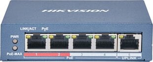 Hikvision DS-3E0105P-E (B) цена и информация | Коммутаторы (Switch) | hansapost.ee