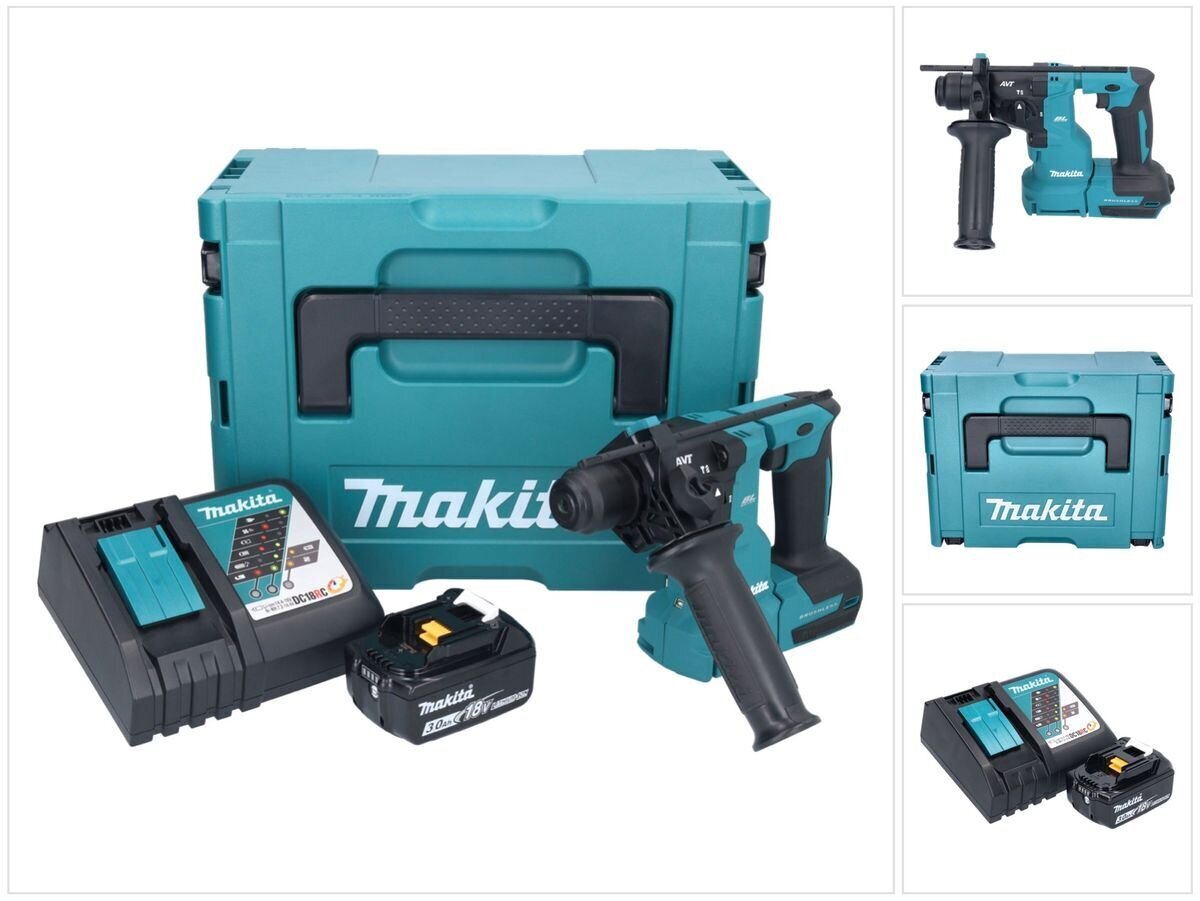 Akuperforaator Makita Dhr 183 RF1J, 18 V, koos aku ja laadijaga цена и информация | Lööktrellid | hansapost.ee