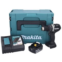 Akulööktrell Makita Dhp 484 RT1JB, 18 V, koos aku ja laadijaga цена и информация | Дрели и шуруповёрты | hansapost.ee