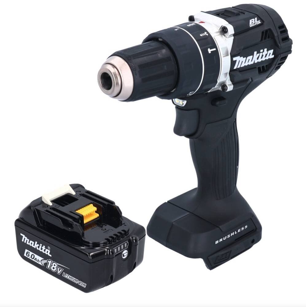 Akulöökrell Makita Dhp 484 RF1JB, 18 V, koos aku ja laadijaga hind ja info | Akutrellid, puurid ja kruvikeerajad | hansapost.ee