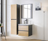 Vannitoa kapp Comad Monaco Grey Oak 820 - FSC, pruun/hall hind ja info | Vannitoakapid | hansapost.ee