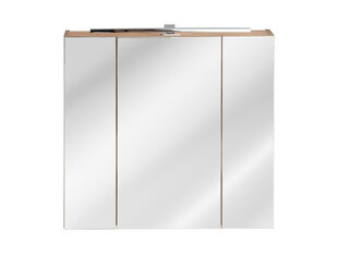 Тумба для ванной комнаты с зеркалом Comad Capri Oak 843A FSC, коричневый цена и информация | Шкафчики для ванной | hansapost.ee