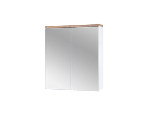 Тумба для ванной комнаты с 2D зеркалом Comad Bali Whitw 840 FSC, белый/коричневый цена и информация | Шкафчики для ванной | hansapost.ee