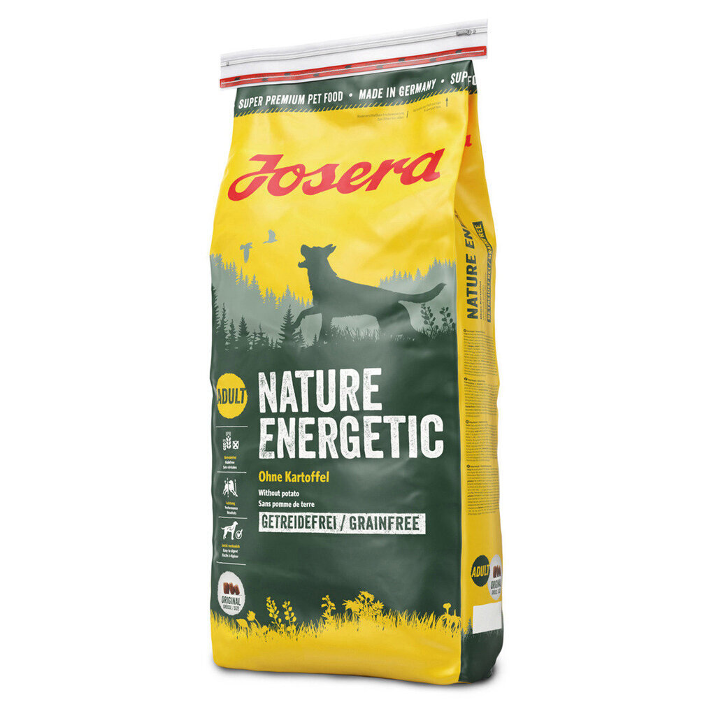 Josera aktiivsetele koertele Nature Energetic, 12,5 kg hind ja info | Koerte kuivtoit ja krõbinad | hansapost.ee