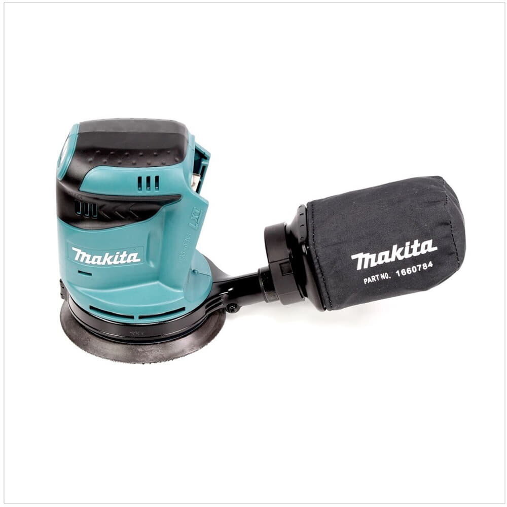 Makita DBO 180 RFJ akuga ekstsentriline lihvmasin 18 V 125 mm + 2x aku 3.0 Ah + laadija + Makpac hind ja info | Lihvmasinad | hansapost.ee