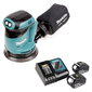 Makita DBO 180 RG akuga ekstsentriline lihvmasin 18 V 125 mm + 2x aku 6.0 Ah + laadija цена и информация | Lihvmasinad | hansapost.ee