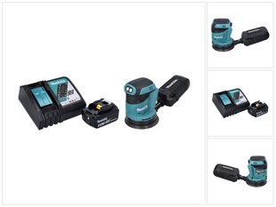 Makita DBO 180 RG1 akuga ekstsentriline lihvmasin 18 V 125 mm + 1x aku 6.0 Ah + laadija hind ja info | Lihvmasinad | hansapost.ee