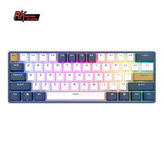 Klaviatuur Royal Kludge RK61 Plus TKL, 60%, Hot-swap, Brown Switches, US, Valge/Sinine hind ja info | Klaviatuurid | hansapost.ee