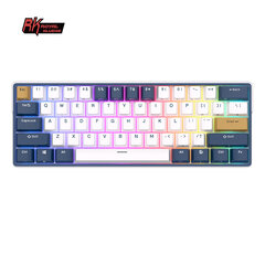 Royal Kludge RK61 Plus TKL клавиатура | 60%, Hot-swap, Blue Switches, US, Белый/Синий цена и информация | Royal Kludge Компьютерная техника | hansapost.ee