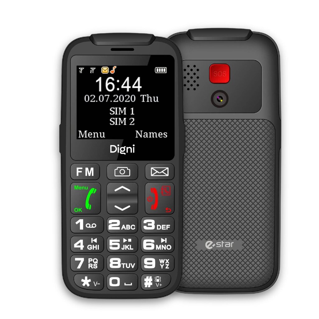 eSTAR Digni Talk Senior Phone Dual SIM Black цена и информация | Telefonid | hansapost.ee