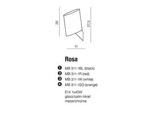 Azzardo настенный светильник Rosa Orange цена и информация | Настенные светильники | hansapost.ee